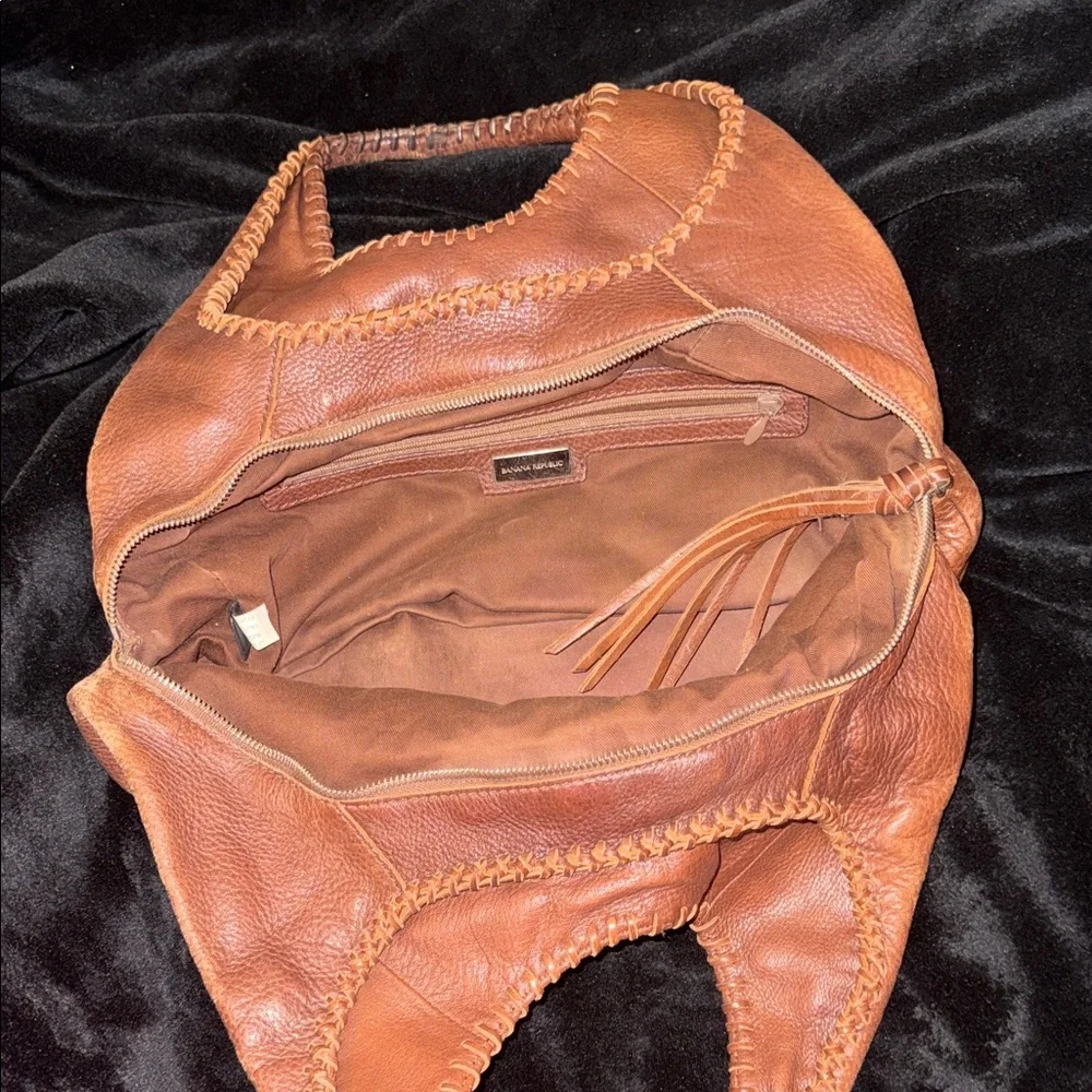 Banana Republic Tan Leather Hobo Bag